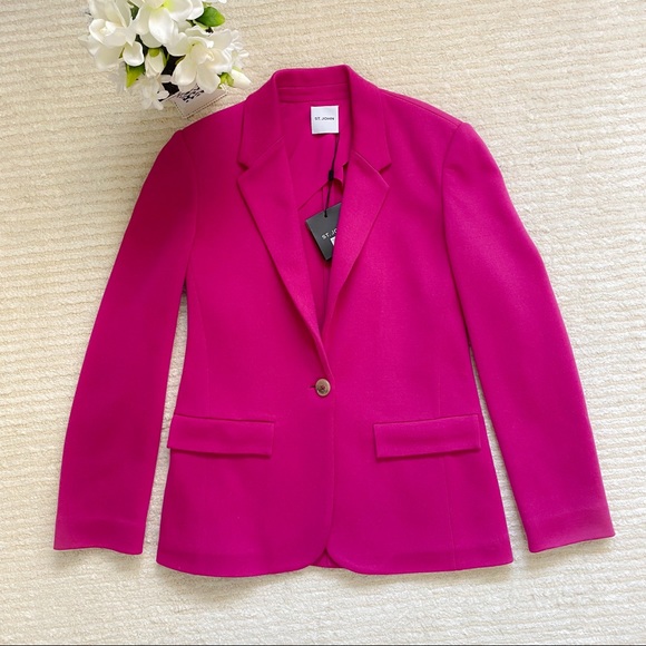 St. John Milano Wool Knit Jacket in orchid - Picture 2 of 16
